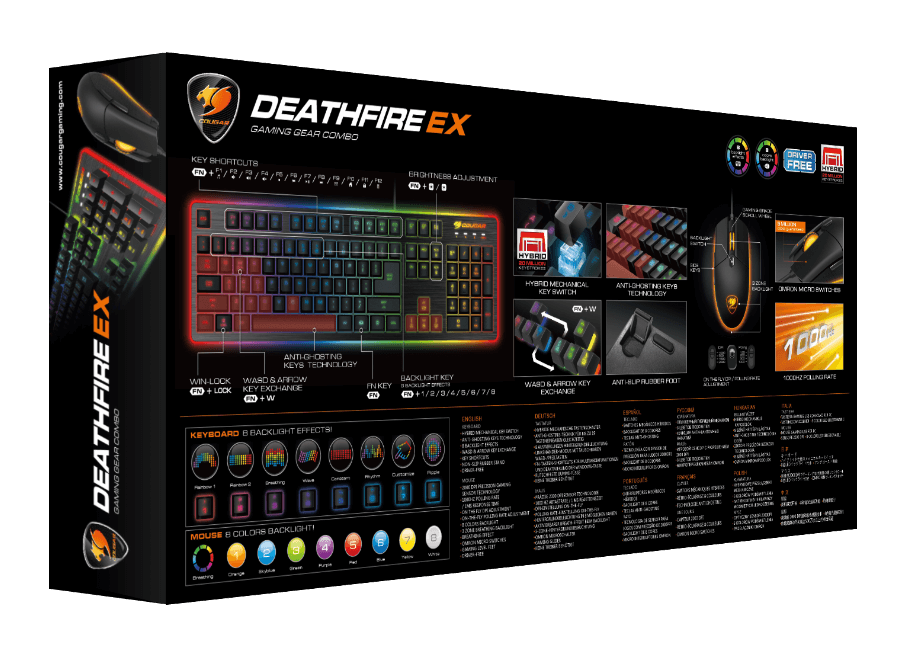 Cougar Deathfire EX Keyboard and mouse combo - New (Open Box)
