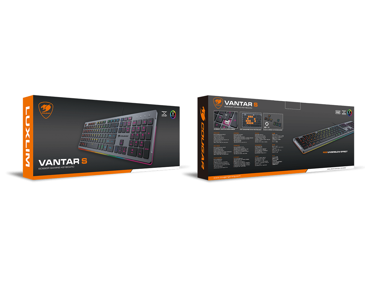 Cougar Vantar S Scissor Gaming Keyboard - New (Open Box)