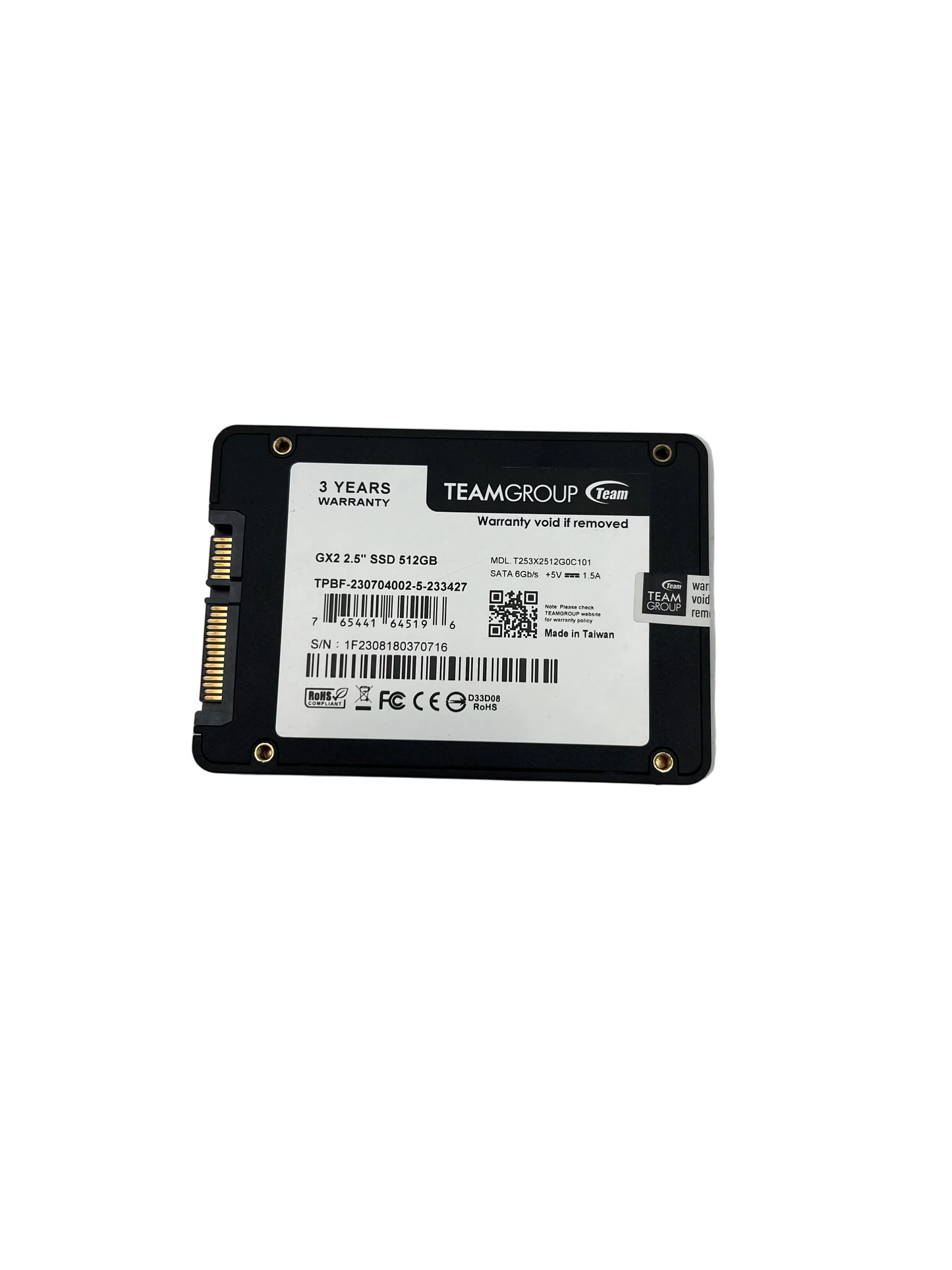 Team Group GX2 T253 512GB SSD (Test Results in Images) - Low Hours
