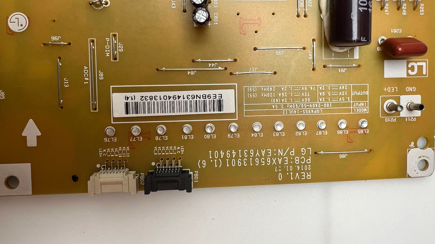 LG 55UB8500-UA TV Power Board EAX65613901(1.6)