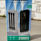 20000 mAH Power Bank With Built In Cables And Flashlight