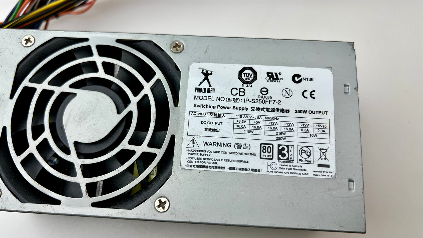Ip-S250FF7-2 250W Tfx 24 pin PSU Power Supply Small Form Factor