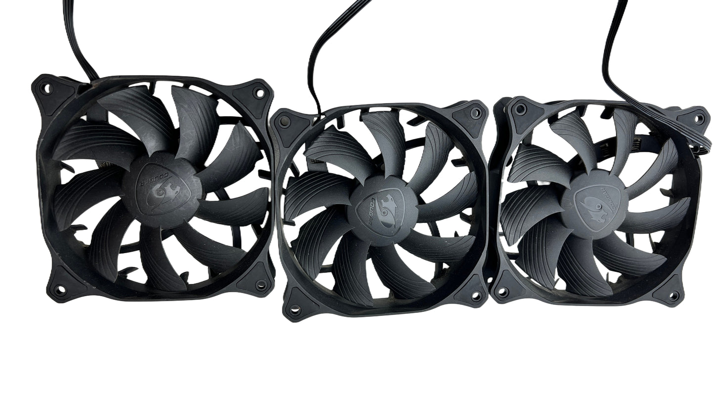 3x Vortex WB 120 Cougar Case/Radiator Fans (Used-Working)