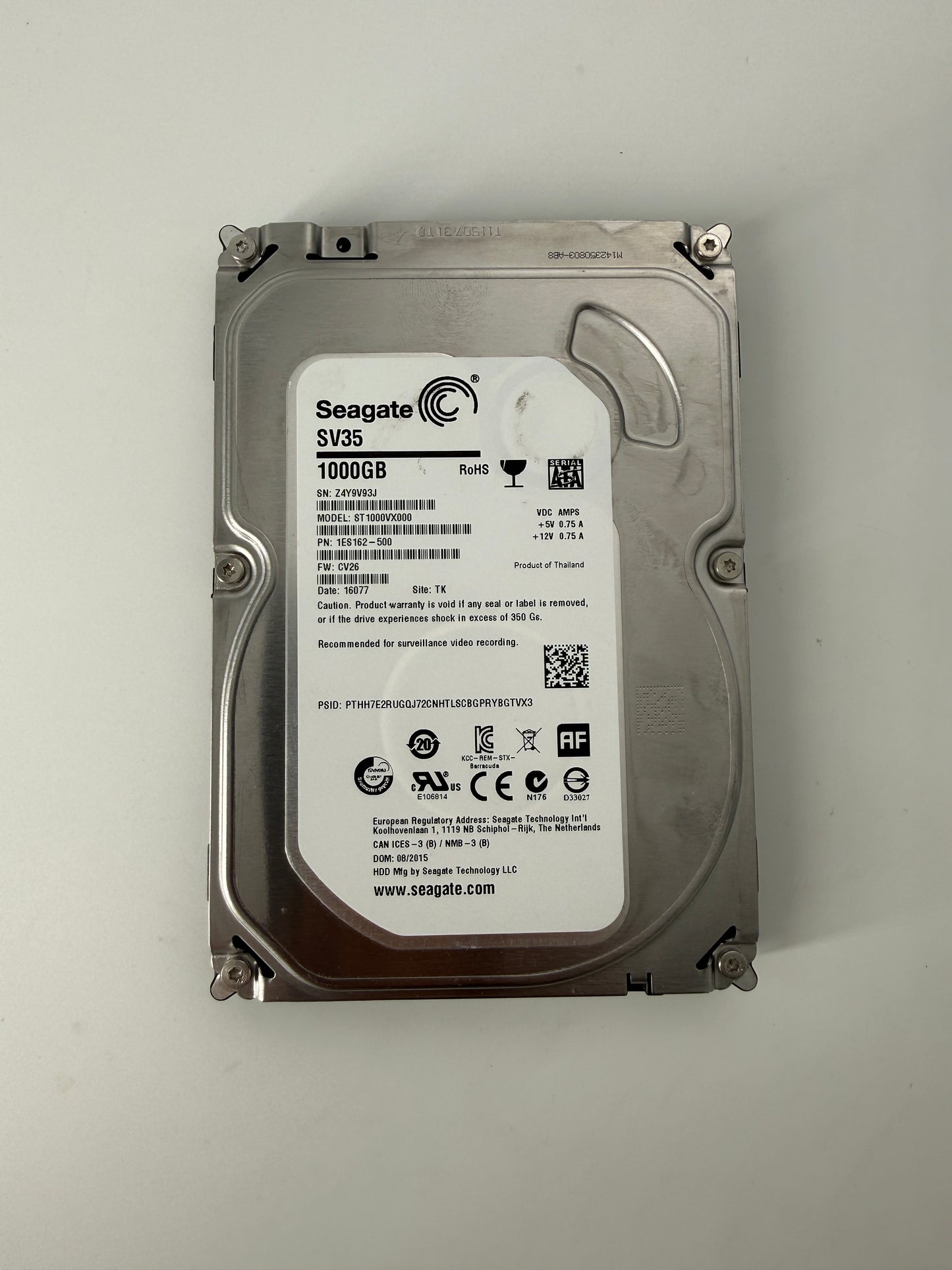 Seagate SV35 ST1000VX000 1TB SATA Hard Disk