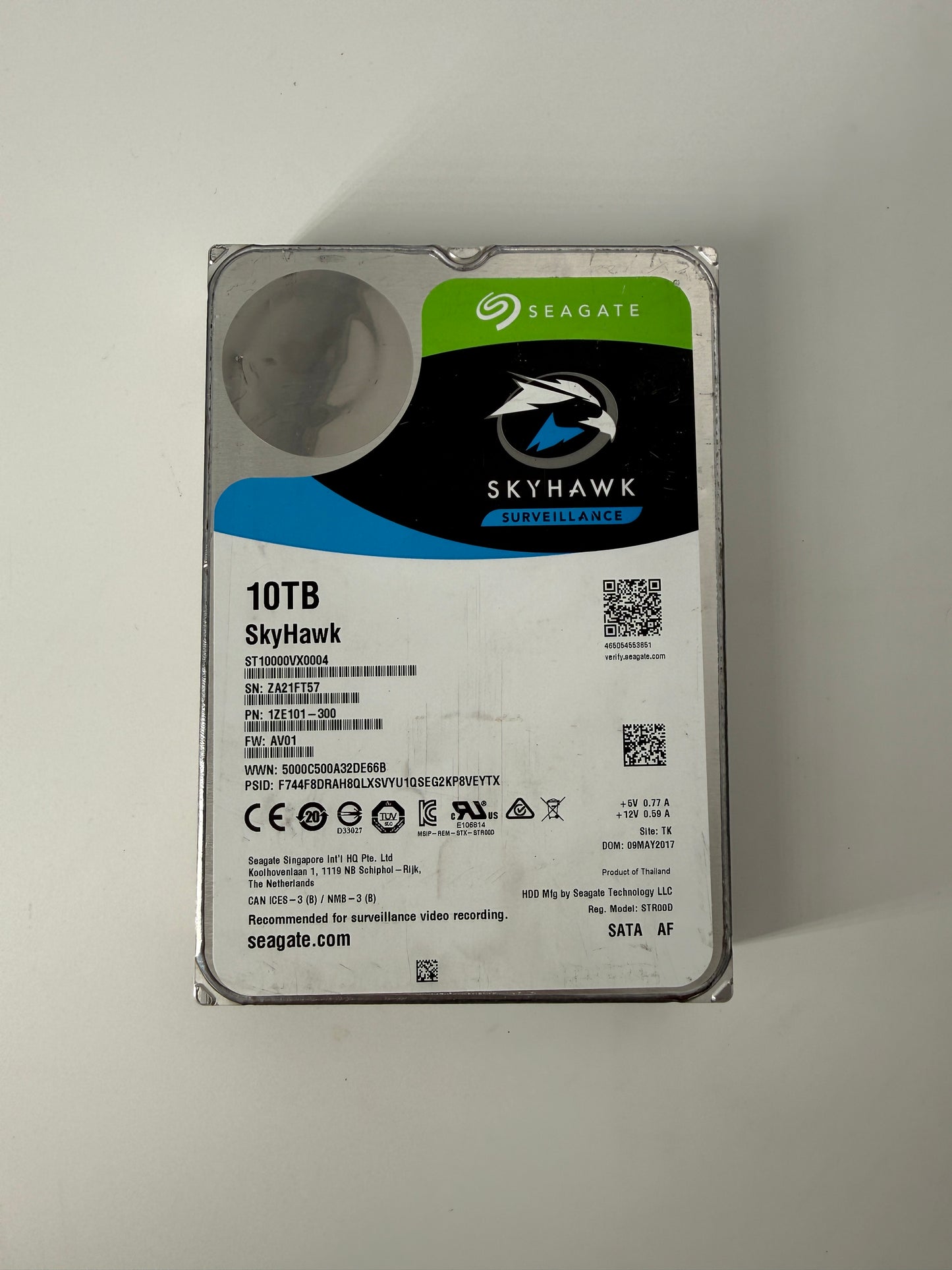 Seagate Skyhawk ST10000VX0004-1ZE101  10TB HDD