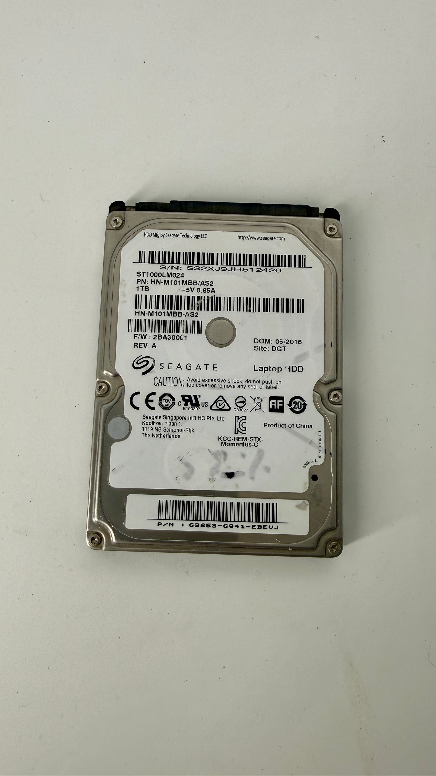 Seagate 1TB 2.5" HDD (Test Results In Images) S32XJ9JH512420