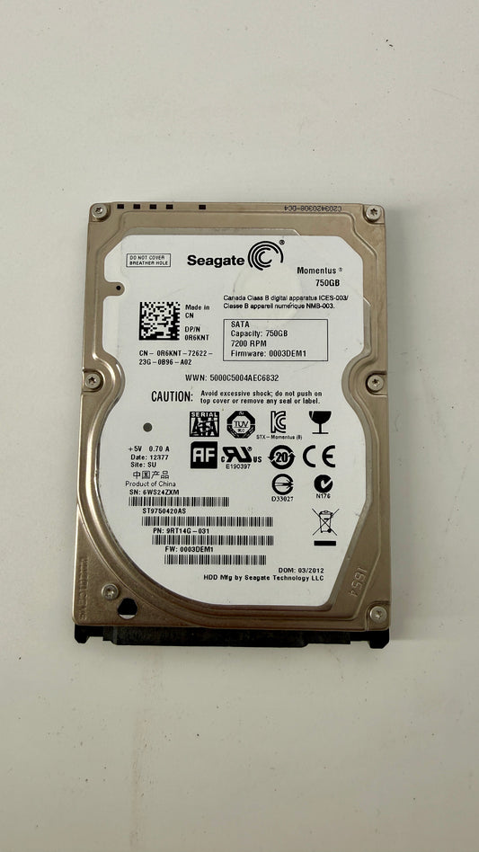 Seagate 750GB 2.5" HDD (Test Results In Images) 6WS24ZXM