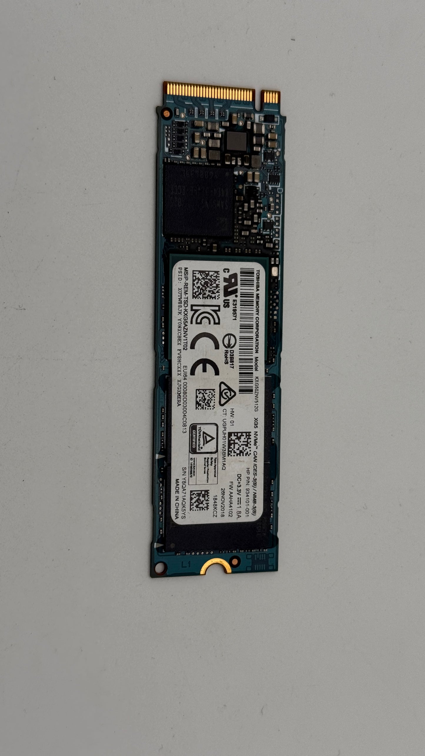 KXG50ZNV512G TOSHIBA 512 GB NVMe M.2 2280 SSD (Test Results In Images) (5)