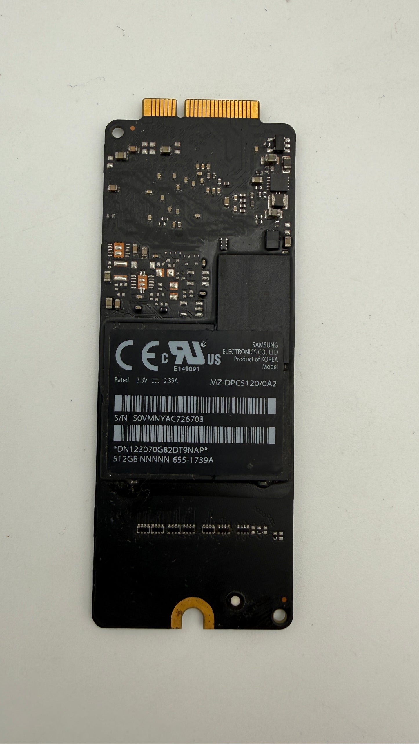 Samsung MZ-DPC5120/0A2 Apple part numbers 655-1739A and 655-1795A