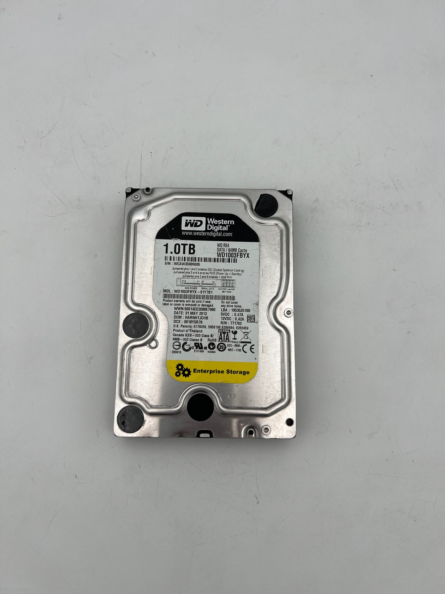 WDC 3.5" 1TB Hard Drive WD1003FBYX-01Y7B1 - Low Hours (Test results in images)