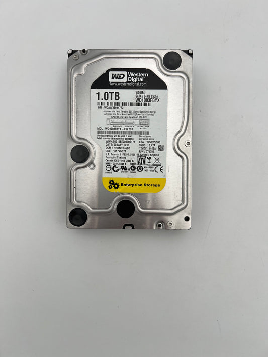 WDC 3.5" 1TB Hard Drive WD1003FBYX-01Y7B1 - Low Hours (Test results in images)