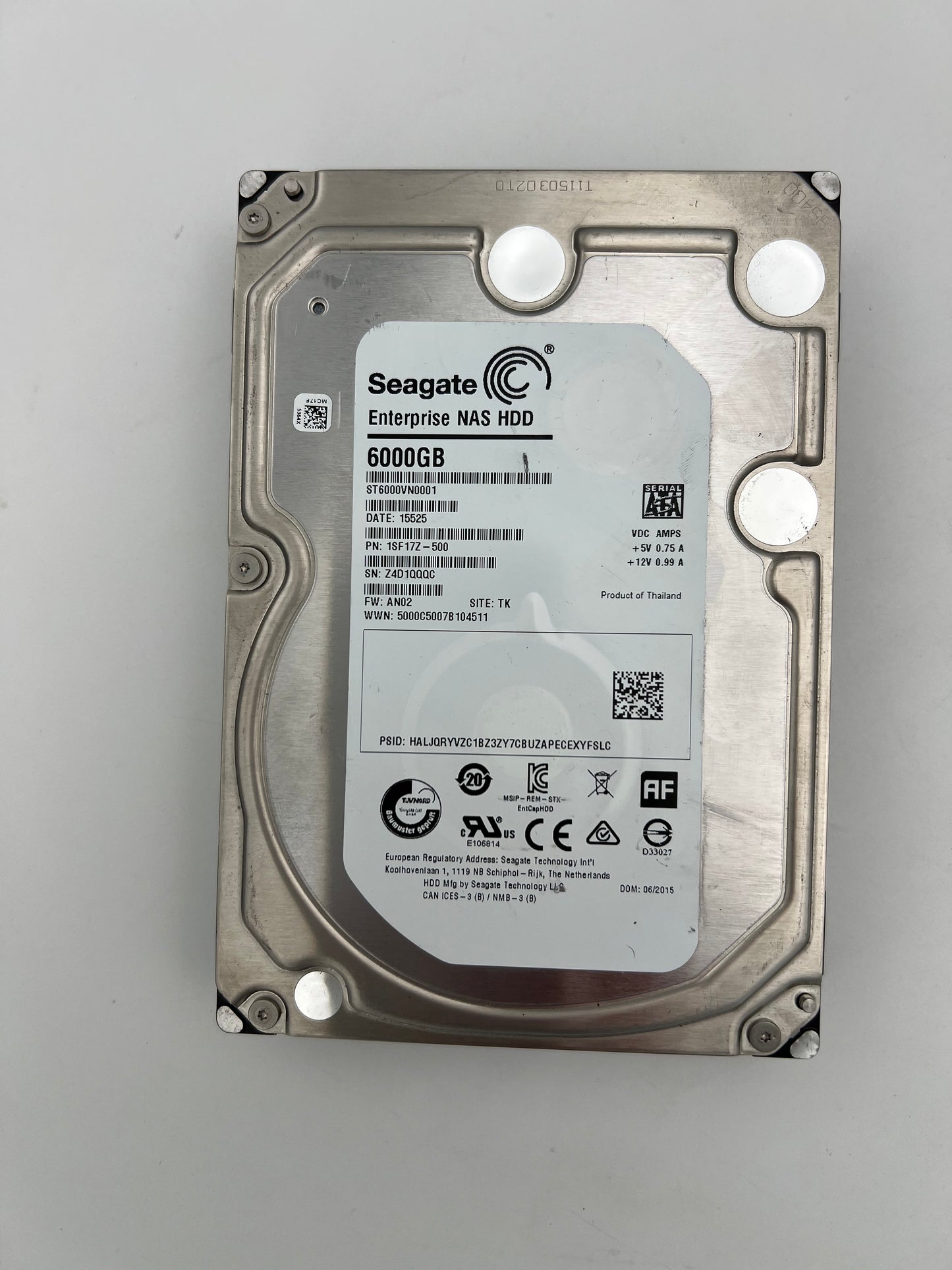 Seagate Enterprise ST6000VN0001-1SF17Z  3.5" 6TB Hard Drive (Test results in images)