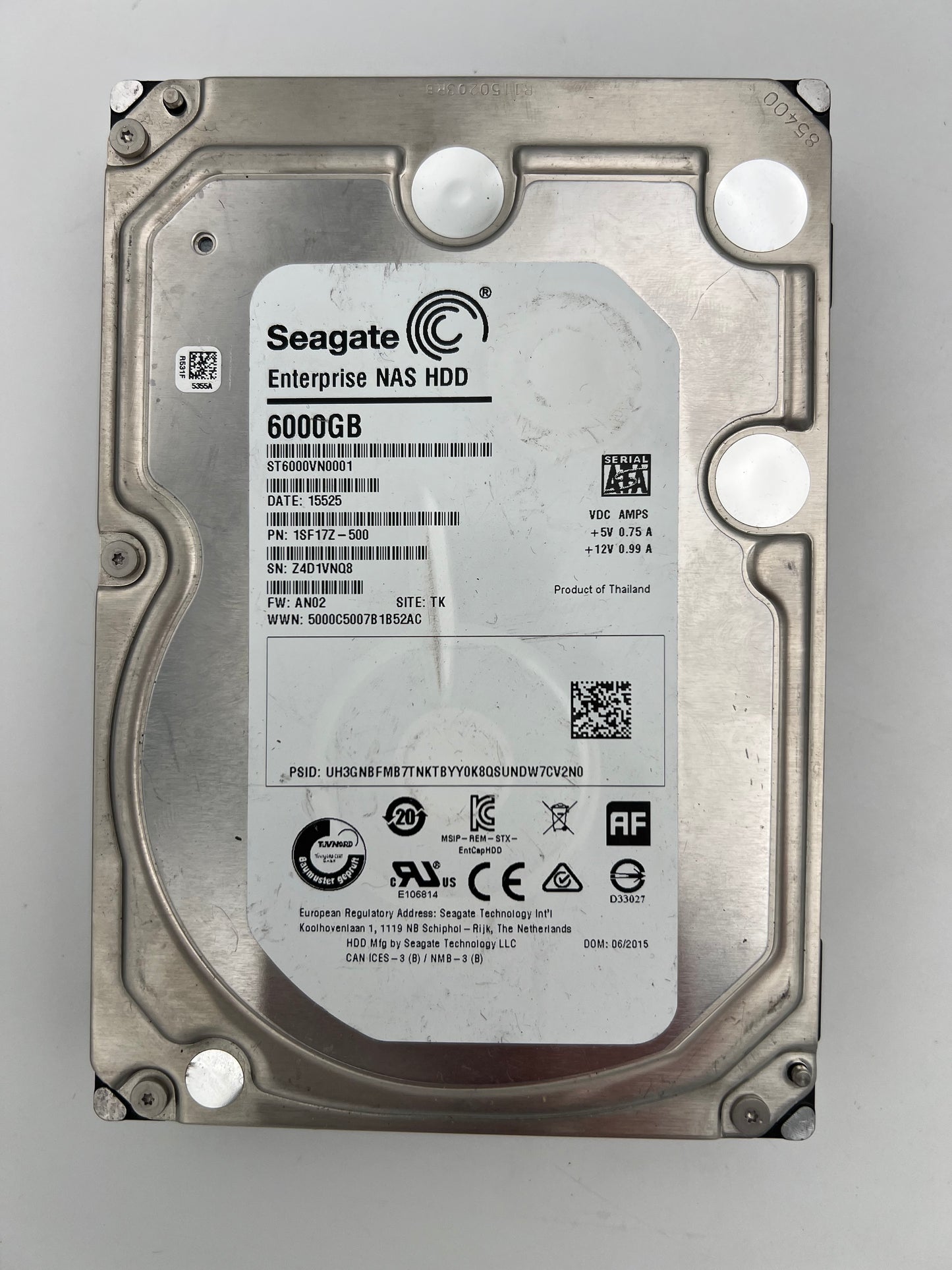 Seagate Enterprise ST6000VN0001-1SF17Z 3.5" 6TB Hard Drive (Test results in images)