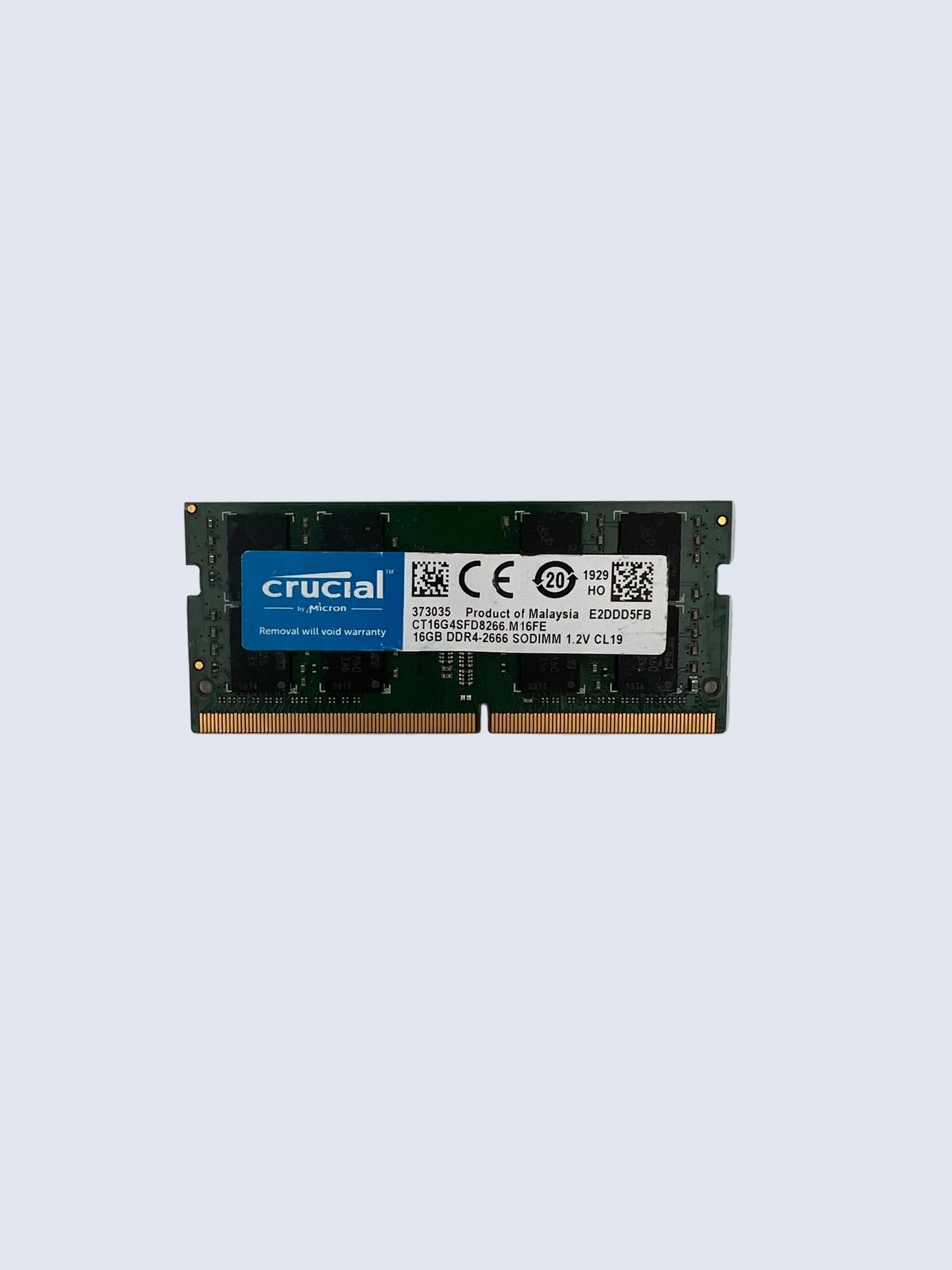 Crucial 16GB DDR4 2666 SODIM Laptop RAM - Sold Individually (Tested)