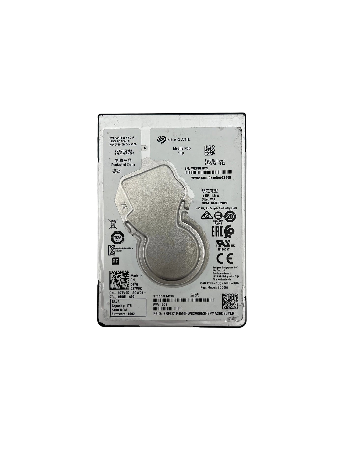 Seagate Mobile 2.5' 1TB HDD- Low Hours (test results in images)
