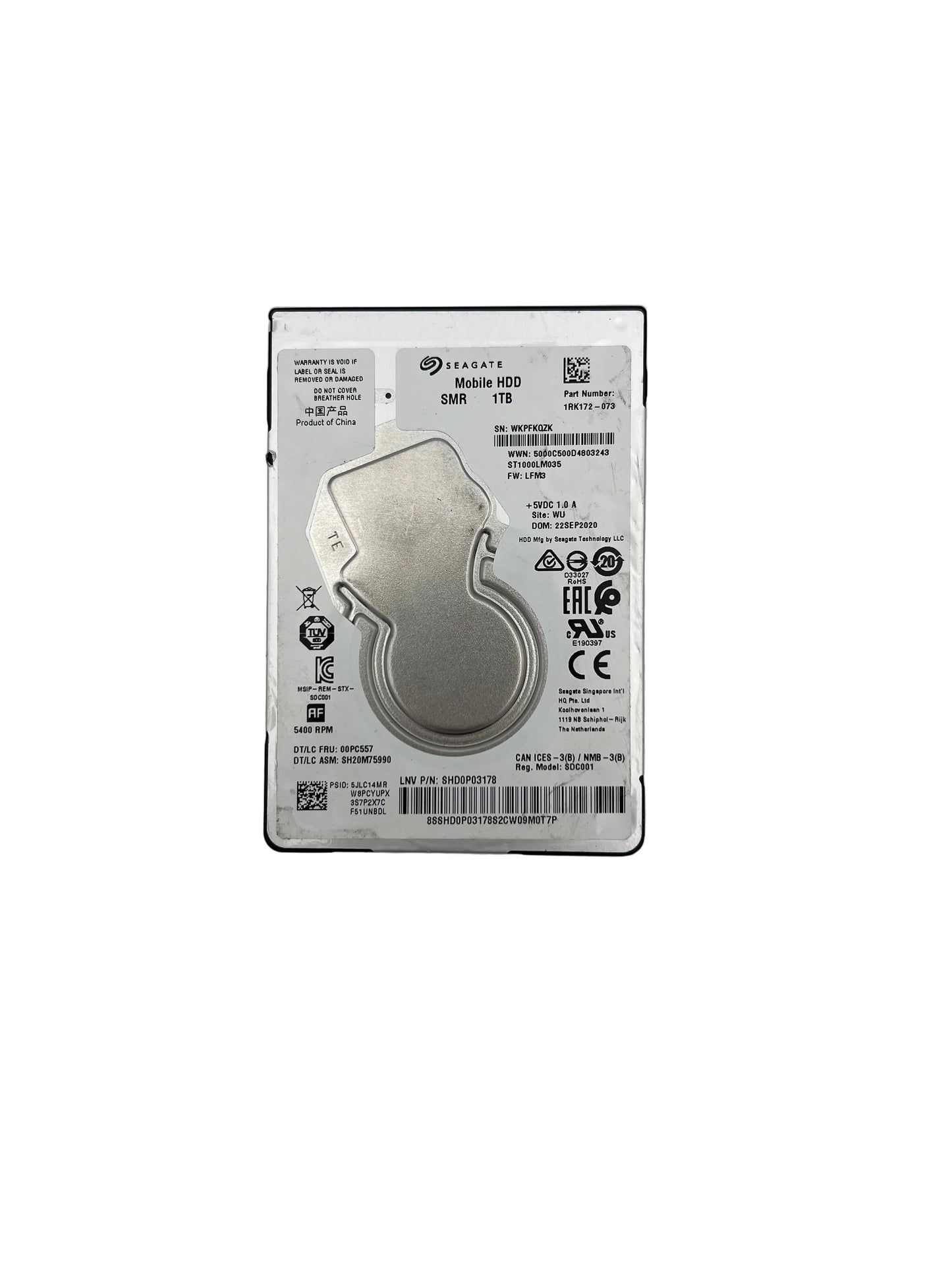 Seagate Mobile 2.5' HDD- 1 TB Low Hours (test results in images)