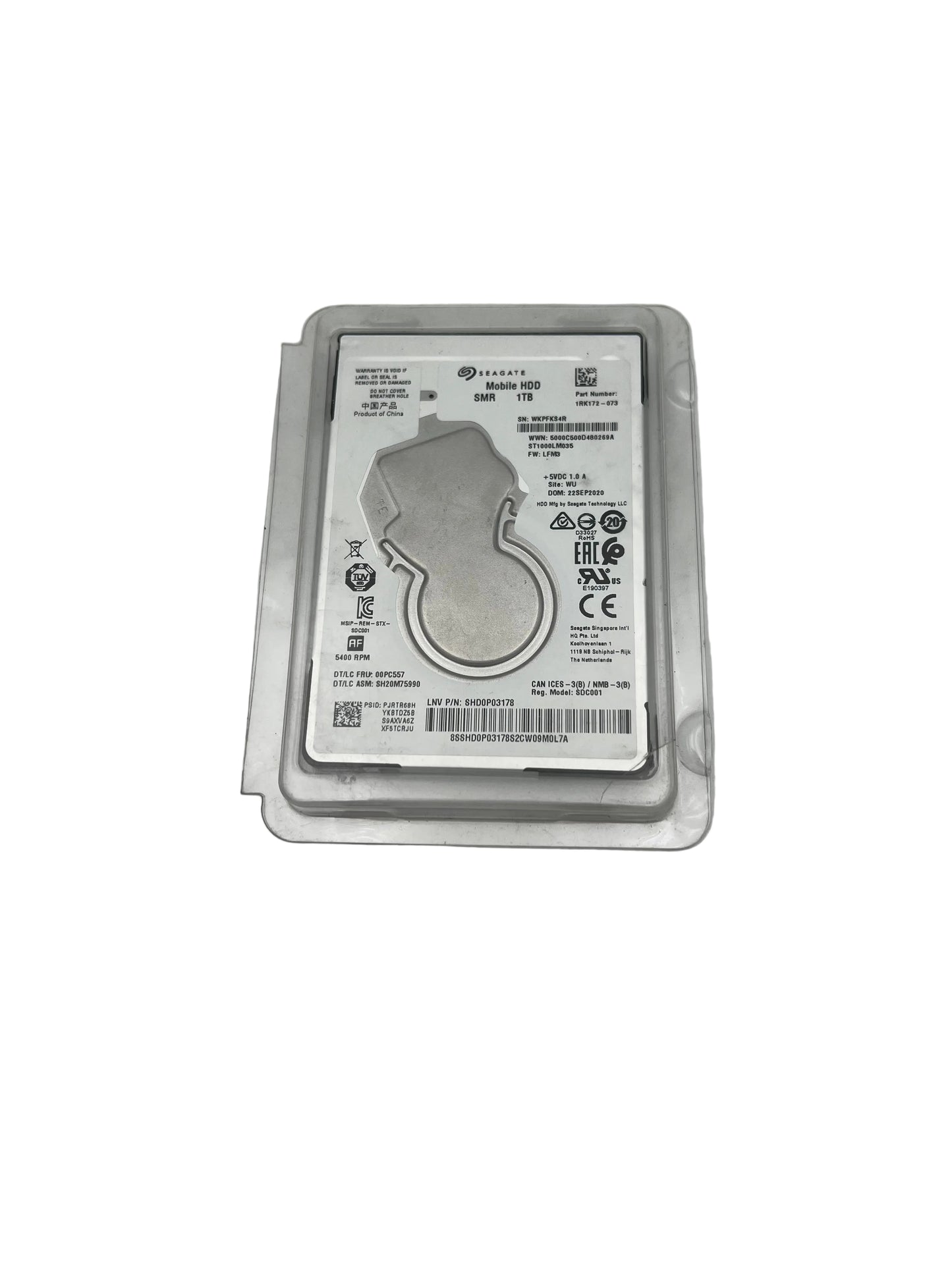 1TB Seagate Mobile 2.5' HDD- Low Hours (test results in images)