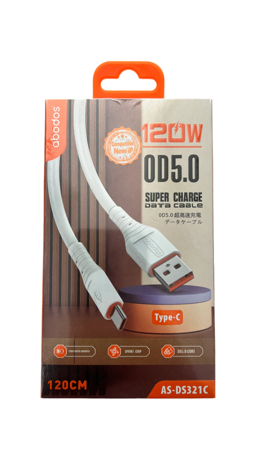 Super Charge USB to Type-C Cable  White