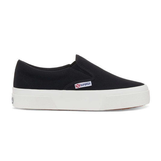 Superga Platform Slipon - Black F Avorio - UK 5