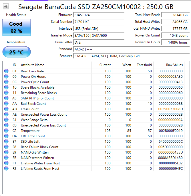 Seagate Barracuda 250GB SSD 2.5”(Test Results In Images) (1)