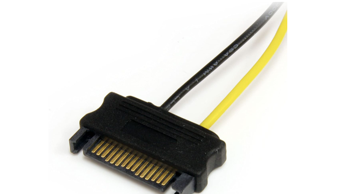 15 Pin SATA Power to 6 Pin PCI Express Power Adapter