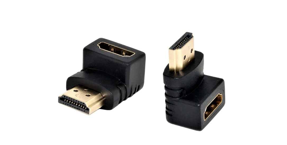 90-degree / right angle HDMI adapter M/F