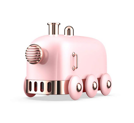 Humidifier - Retro Mini Train with Sound and Night light. - Soft Pink