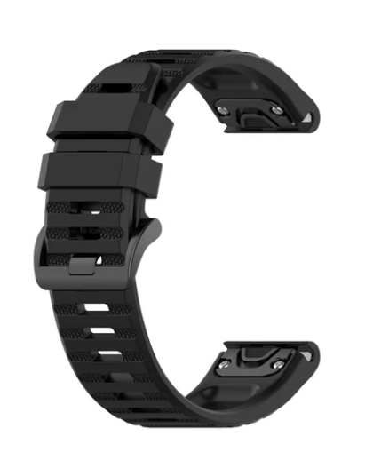 Garmin Fenix 5/Fenix 6/Forerunner 935 22MM Silicone Replacement Black Strap