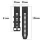 Garmin Fenix 5/Fenix 6/Forerunner 935 22MM Silicone Replacement Black Strap