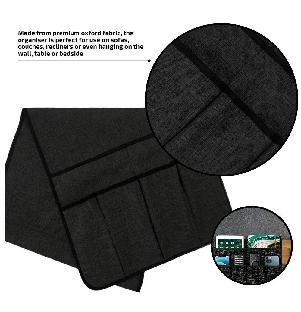 Maisonware 6 Pocket Armrest Caddy Remote Control Holder and Organise