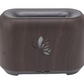 Wood Grain Humidifier, Flame Diffuser Humidifier Relieve Fatigue 150ml Silent Operation for Bedroom for Office (Deep Grain)