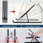 Portable Folding Laptop Stand, ABS Plastic- 6-Angle Adjustable Notebook Holder, Ergonomic for Tablets and iPads