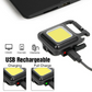 Multi-function Aluminum Rechargeable Keychain Mini Led Portable Work Light