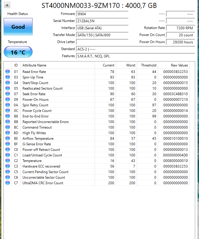 Seagate Enterprise Capacity 4TB 3.5" SATA Hard Drive (Test Results In Images)