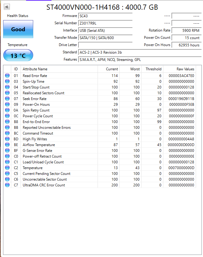 Seagate Enterprise NAS  3.5" 4TB Hard Drive ST4000VN000-1H4168 (Test results in images) (7)