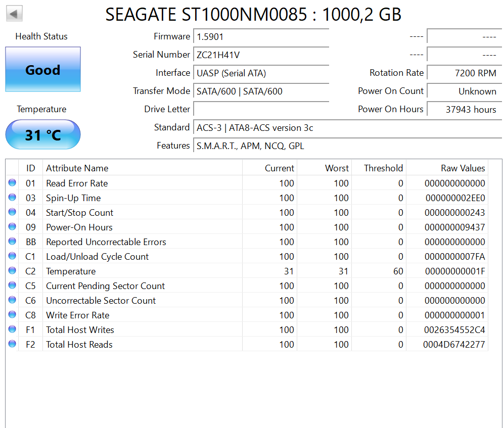 Dell Enterprise Capacity 1.0TB Hard Drive (4) Test Results In Images