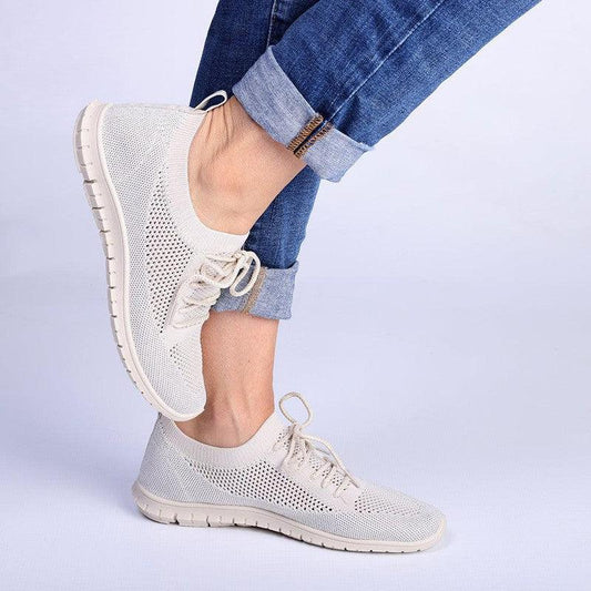 Soft Style by Hush Puppies Nansen Lurex Sneaker - Natural - UK 4