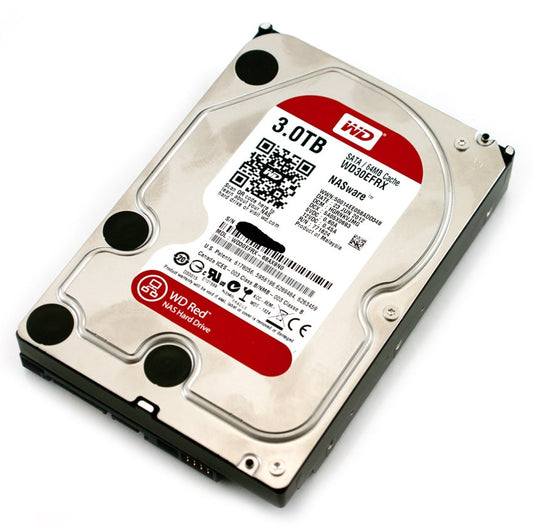 WD Red 3TB NAS Internal Hard Drive 5400 RPM Class, SATA 6 Gb/s, CMR, 64 MB Cache, 3.5 WD30EFRX (WD-WCC4N4KVLVKX)