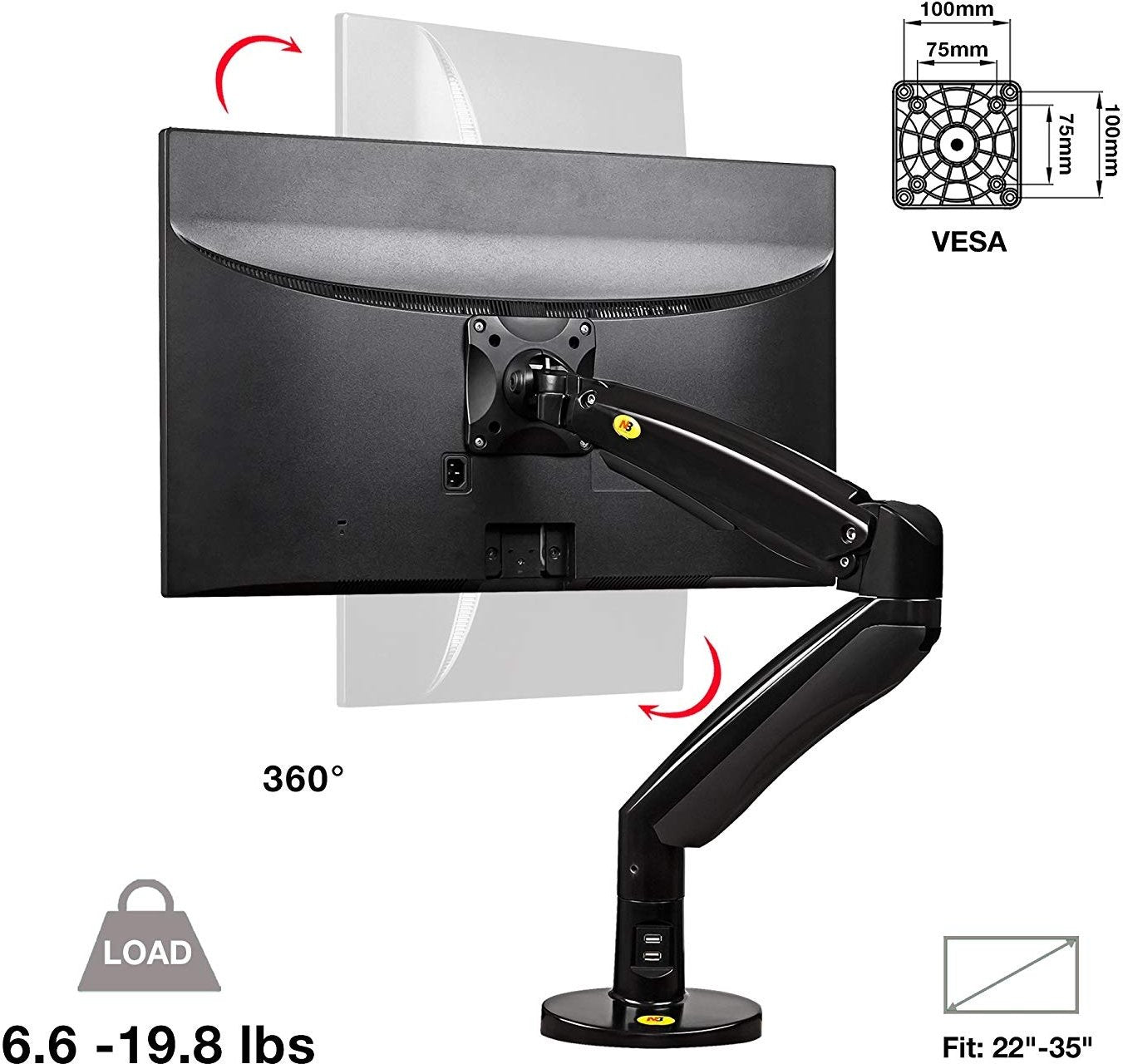 Double Extension Flexi Mount for Monitors - F100aDouble Extension Flexi Mount for Monitors - F100aDouble Extension Flexi Mount for Monitors - F100a Double Extension Flexi Mount for Monitors - F100a