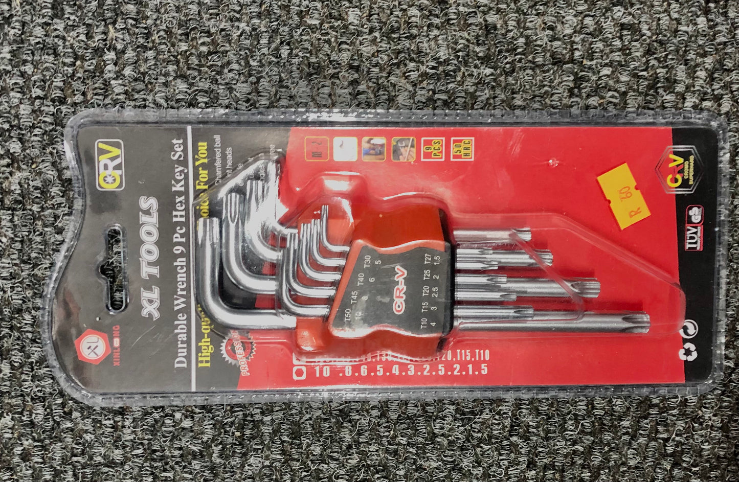 Durable Wrench 9pc Hex Key Set