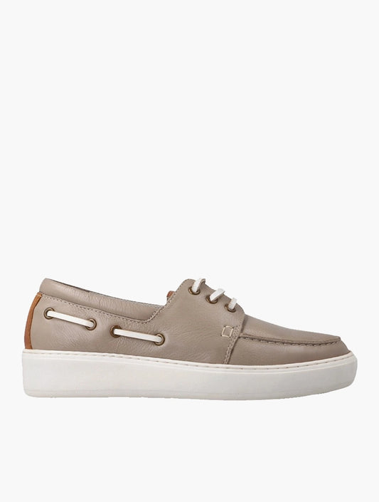 Hi-Tec Mink & White Brooklyn Boat Shoes - UK6