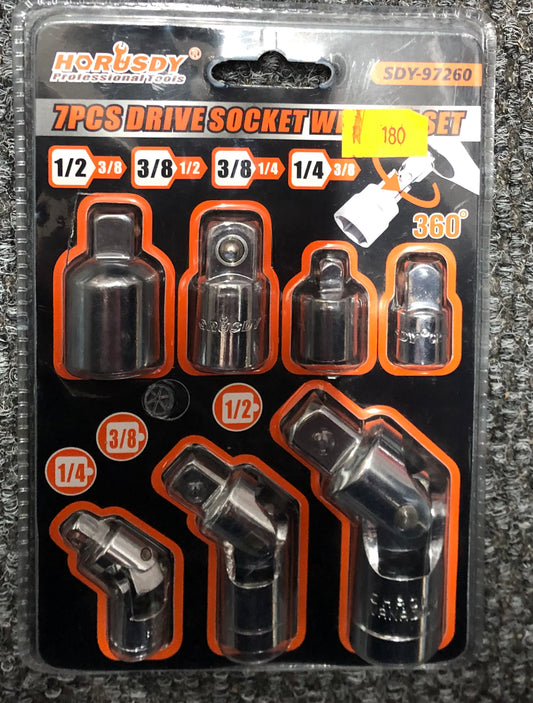 7 pcs Drive Socket Wrench Set