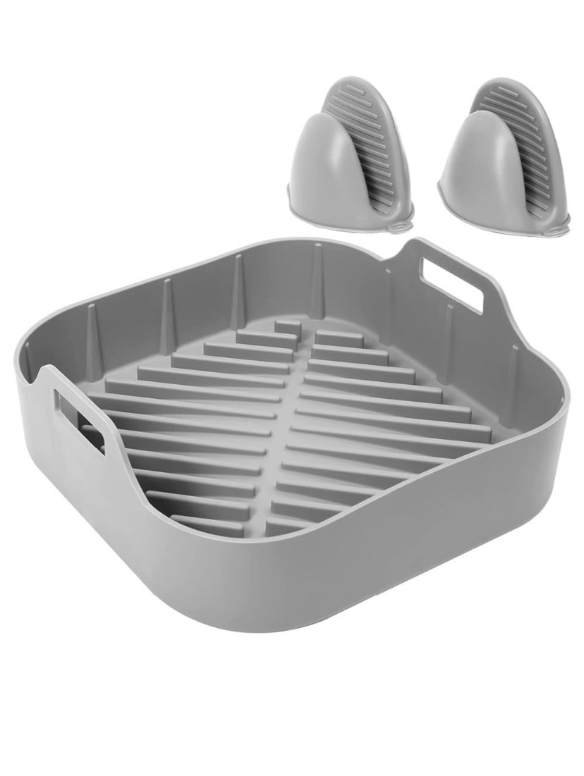 Maisonware Silicone Air Fryer Pot and Oven Mits