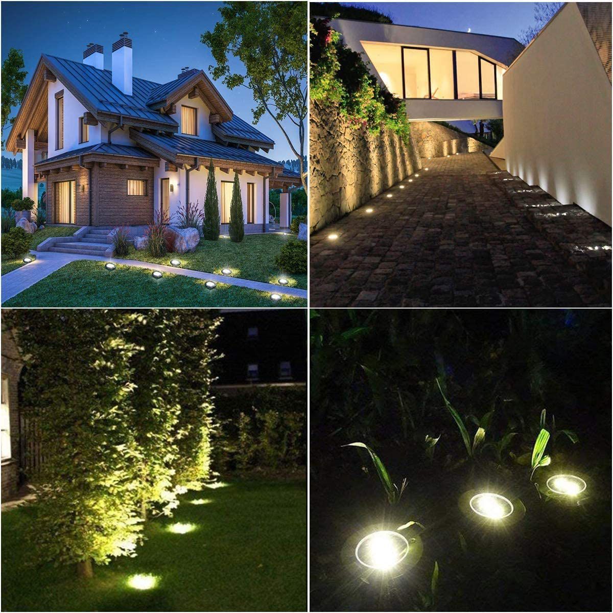 Lumina 12 Waterproof Outdoor Garden Solar Ground LED Lights