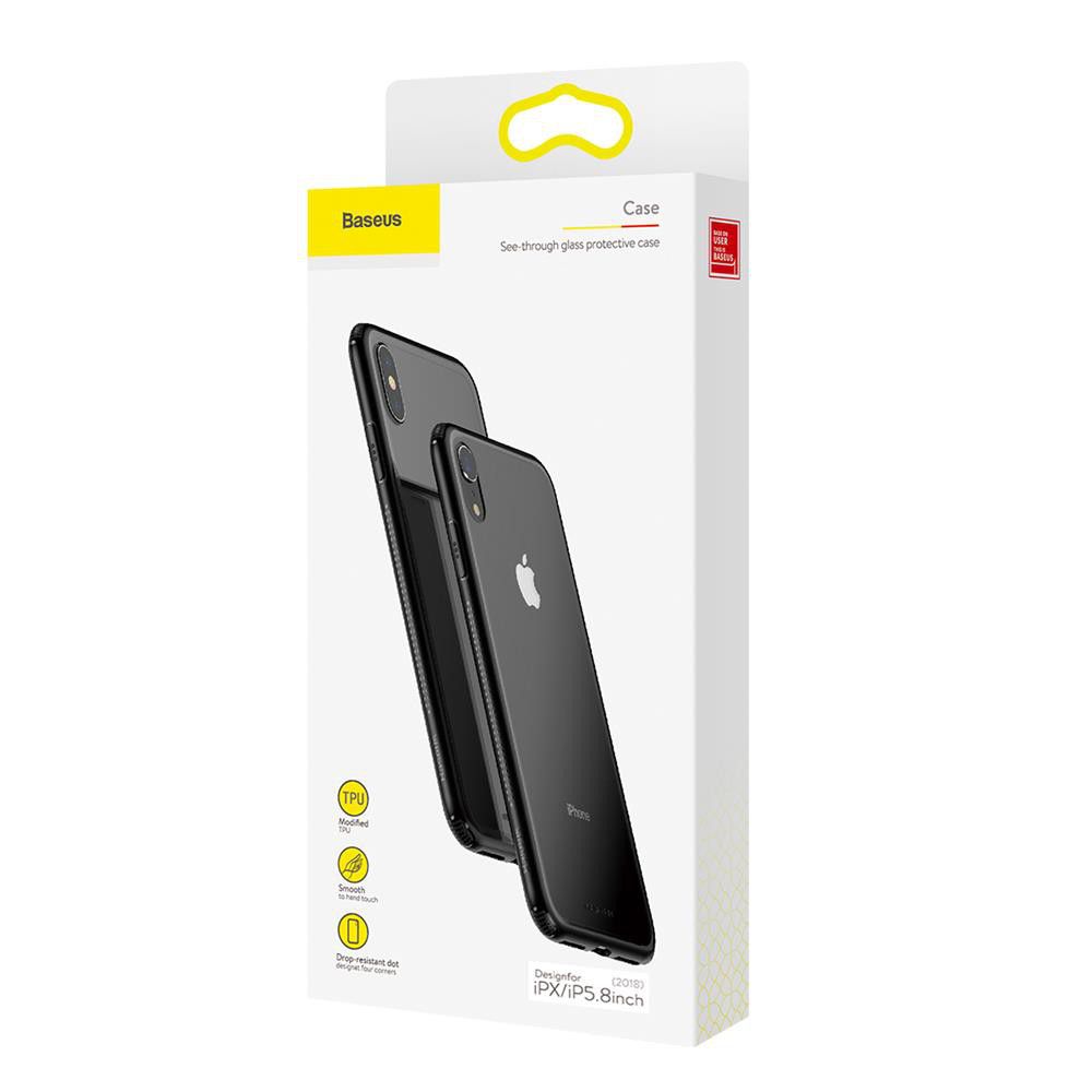 Baseus See-through Glass Case for iPhone X/XS, XR & XS Max