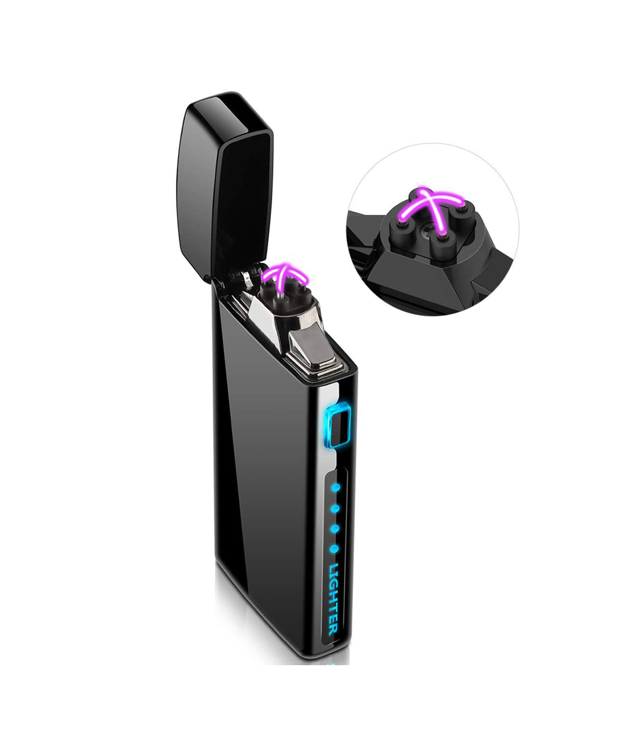Maisonware Double Arc Plasma Electric Flameless USB Windproof Lighter