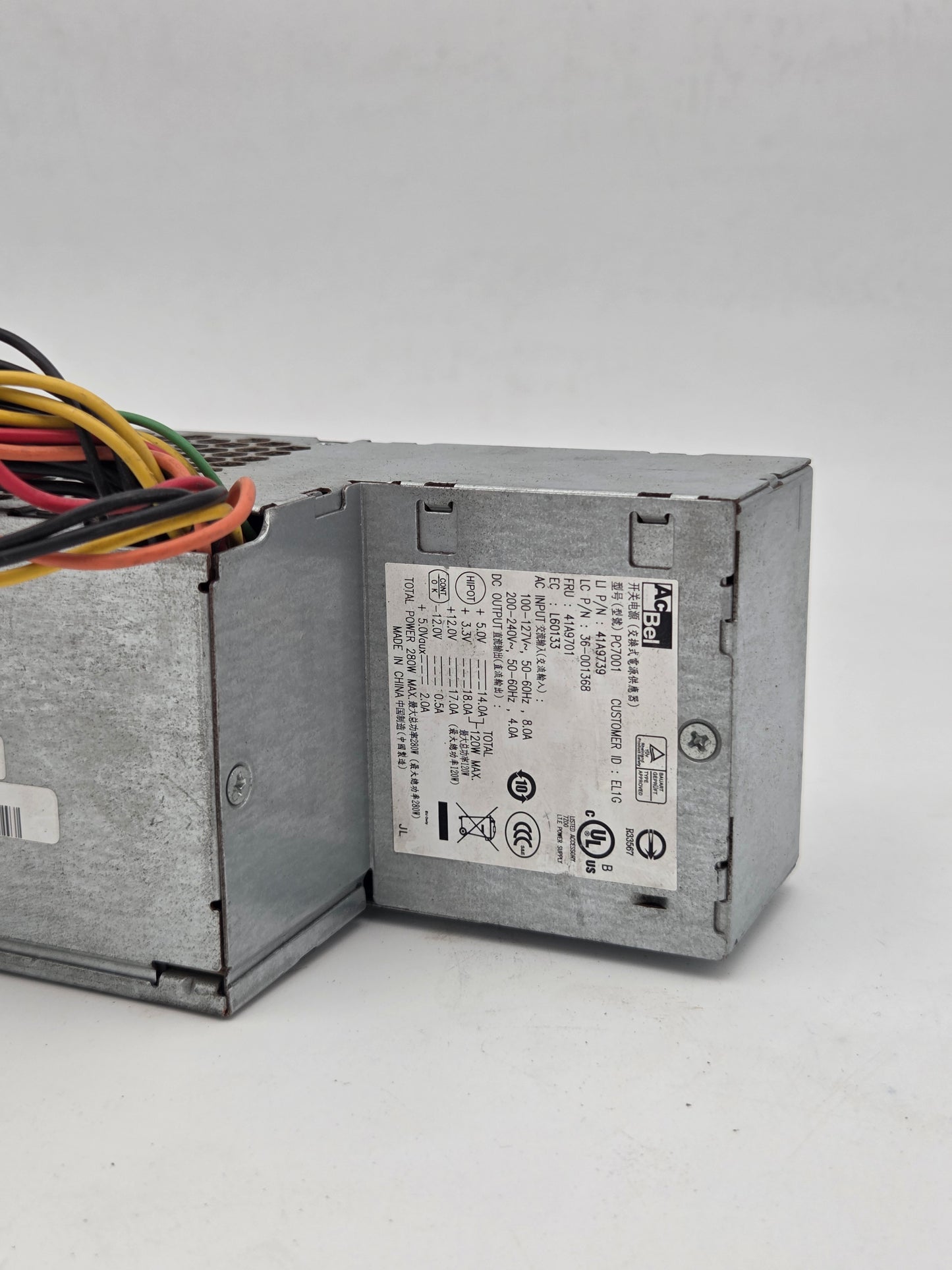 AcBel 280W Power Supply Unit (PSU) | Model PC7001 | Desktop Replacement Power Supply