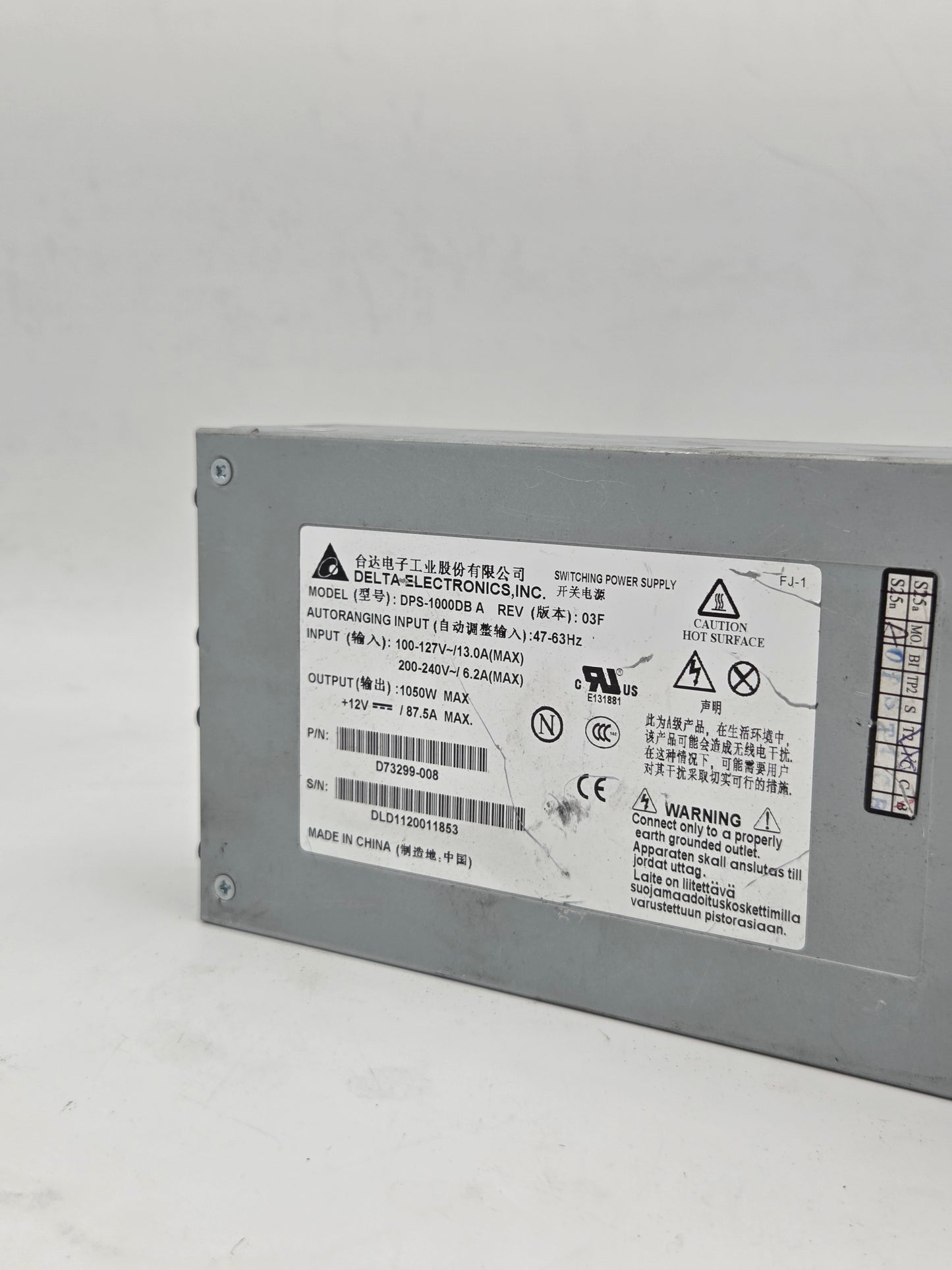 Delta Electronics 1050W Server Power Supply | Model DPS-1000DB A | High-Performance Enterprise PSU