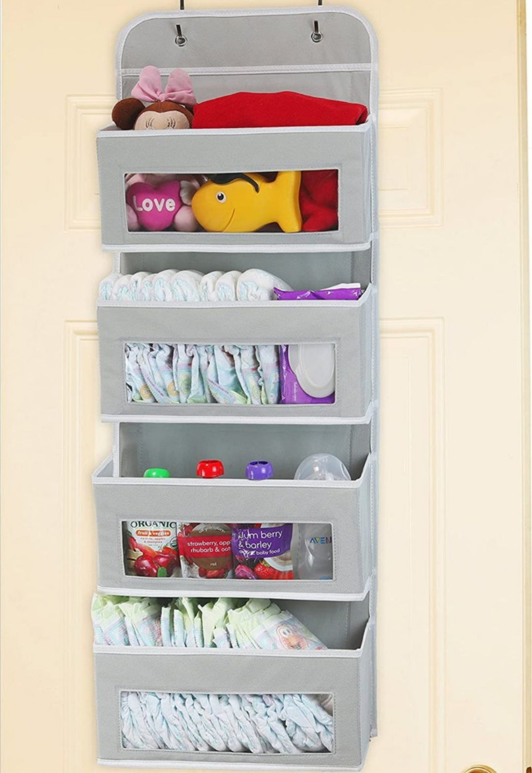 Hanging Organizer With 4 Clear Pockets