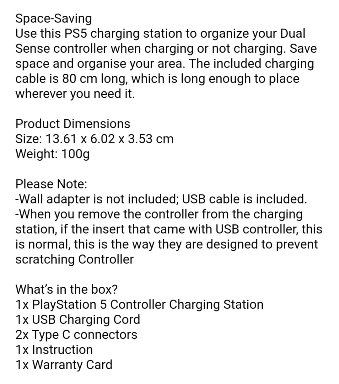 PS5 DualSense Controller Charging Dock